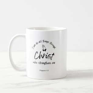 Bijbelvers mok - Christus sterkt mij