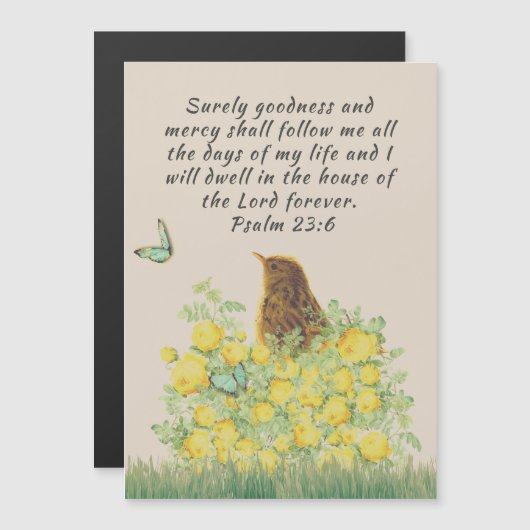 Bijbelvers natuur kunst - magneet postkaart magnetische uitnodiging (Voorkant / Achterkant)