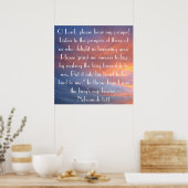 Bijbelvers Nehemiah 1:11 Poster aan de zonsonderga (Keuken)