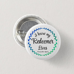 Bijbelvers op een schattig knoopbadge spreekwoord  ronde button 3,2 cm