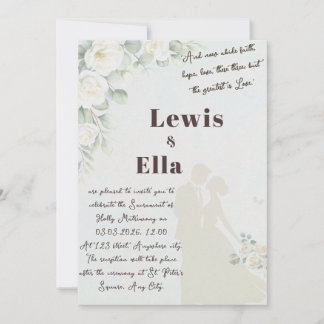 Bijbelvers Orthodoxe huwelijksuitnodiging Kaart