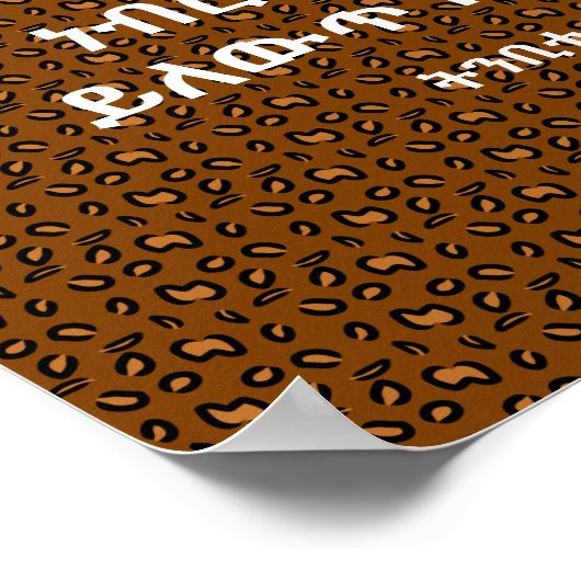 Bijbelvers over Ethiopië Jeremia 13 23 Amhaars Poster (Hoek)