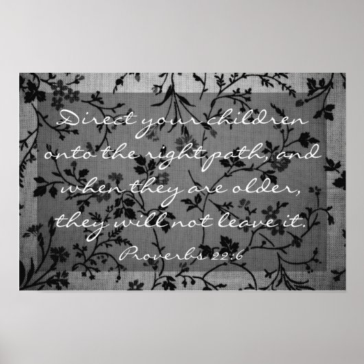 Bijbelvers over familiespreekwoorden 22:6 poster (Voorkant)