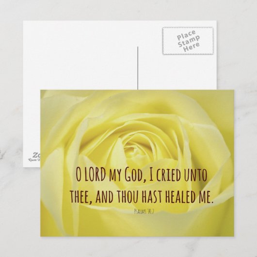 Bijbelvers over Healing Briefkaart (Voorkant / Achterkant)