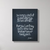 Bijbelvers over kracht en moed Joshua 1.9 Canvas Afdruk (Voorkant)