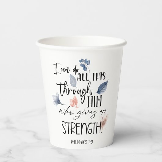 Bijbelvers Papieren Bekers (Achterkant)