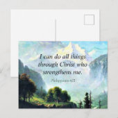 Bijbelvers, Phil 4:13, ik kan alles doen... Briefkaart (Voorkant / Achterkant)