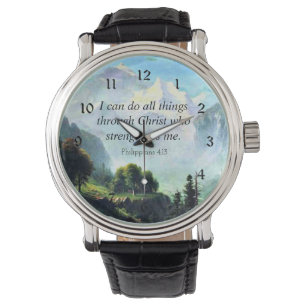 Bijbelvers, Phil 4:13, ik kan alles doen... Horloge