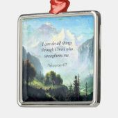 Bijbelvers, Phil 4:13, ik kan alles doen... Metalen Ornament (Links)