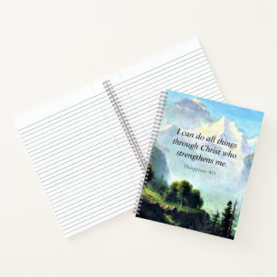Bijbelvers, Phil 4:13, ik kan alles doen... Notitieboek