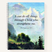 Bijbelvers, Phil 4:13, ik kan alles doen... Notitieboek (Voorkant)