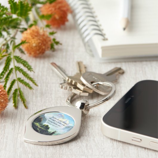 Bijbelvers, Phil 4:13, ik kan alles doen... Sleutelhanger (Zijkant)