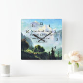 Bijbelvers, Phil 4:13, ik kan alles doen... Vierkante Klok (Huis)