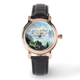 Bijbelvers, Phil 4:13, ik kan alles doen... Wat Horloge