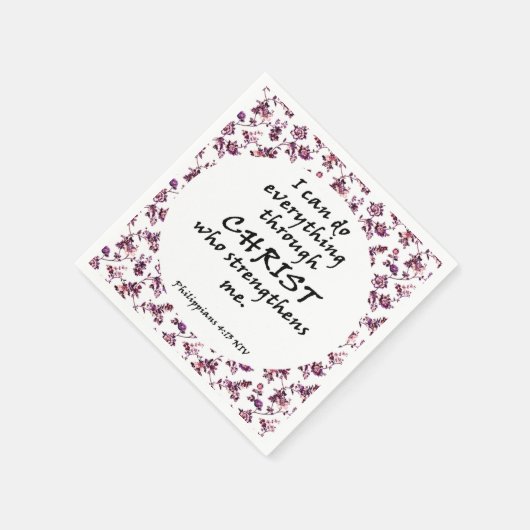 Bijbelvers Philippians Square Servet (Hoek)