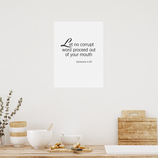 Bijbelvers Poster (Keuken)
