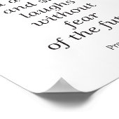 Bijbelvers poster, Proverbs 31:25, Christelijke ku Poster (Hoek)