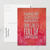 Bijbelvers Psalm 116:5 Ansichtkaart Briefkaart (Voorkant / Achterkant)