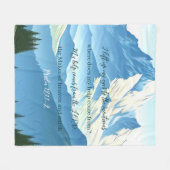 Bijbelvers Psalm 121:1-2 Fleece Deken (Voorkant (Horizontaal))