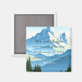 Bijbelvers Psalm 121:1-2 Magneet (Voorkant / Achterkant)