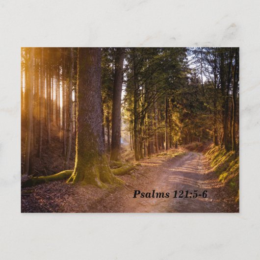Bijbelvers Psalm 121:5 De Heere waakt over u Briefkaart (Achterkant)