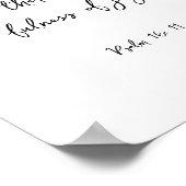 Bijbelvers Psalm 16:11 Aangepaste Schriftuurprint Poster (Hoek)