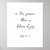 Bijbelvers Psalm 16:11 Aangepaste Schriftuurprint Poster (Voorkant)