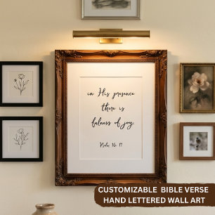 Bijbelvers Psalm 16:11 Aangepaste Schriftuurprint Poster