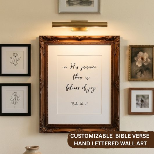 Bijbelvers Psalm 16:11 Aangepaste Schriftuurprint Poster