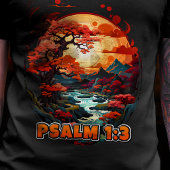 Bijbelvers Psalm 1:3 T-shirt