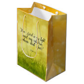 Bijbelvers, psalm 27:1 medium cadeauzakje (Voorkant Gekanteld)