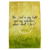 Bijbelvers, psalm 27:1 medium cadeauzakje (Achterkant)