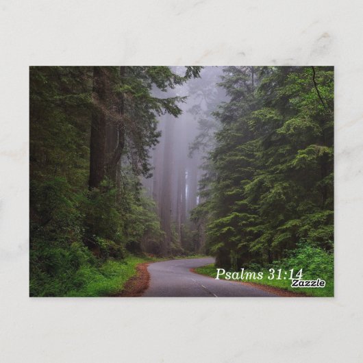 Bijbelvers Psalm 31:14 Mijn tijden zijn in uw hand Briefkaart (Achterkant)