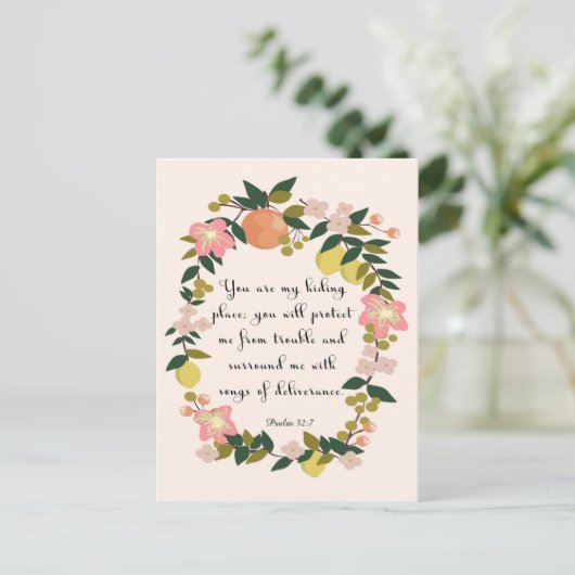 Bijbelvers - Psalm 32:7 Briefkaart (Staand voorkant)