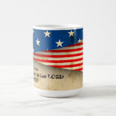 Bijbelvers Psalm 33:12 over een Amerikaanse vlag Koffiemok (Center)