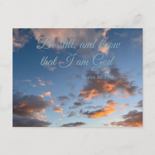 Bijbelvers Psalm 46:10 Briefkaart (Voorkant)