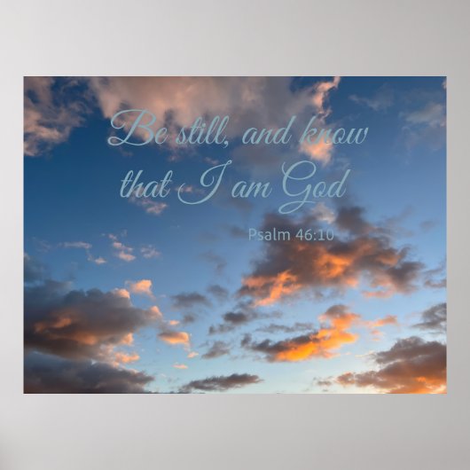 Bijbelvers Psalm 46:10 Poster (Voorkant)