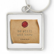 BIJBELVERS - Psalm 46:10 - Sleutelhanger