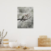 Bijbelvers Psalm 91:4 - Christelijk geloof Poster (Keuken)