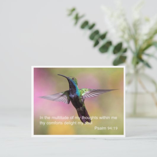 Bijbelvers - Psalm 94 vers 19 Briefkaart (Staand voorkant)