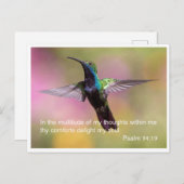 Bijbelvers - Psalm 94 vers 19 Briefkaart (Voorkant / Achterkant)