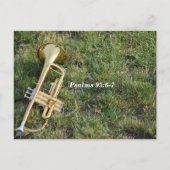 Bijbelvers Psalm 95:6-7 Laten wij aanbidden Briefkaart (Achterkant)