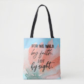 Bijbelvers Psalm Bloemendraagtas Tote Bag (Voorkant)