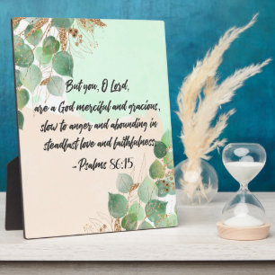Bijbelvers Psalm Groene Gouden Bladeren Schrift Fotoplaat