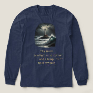 Bijbelvers Psalmen Hun woord is een licht voor mij Tri-Blend Shirt