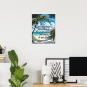Bijbelvers Quote Beach Ocean Custom Name Poster (Thuiskantoor)