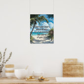 Bijbelvers Quote Beach Ocean Custom Name Poster (Keuken)