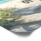 Bijbelvers Quote Beach Ocean Custom Name Poster (Hoek)