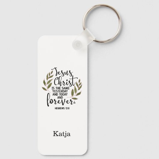 Bijbelvers Rechthoekige Sleutelhanger (Achterkant)