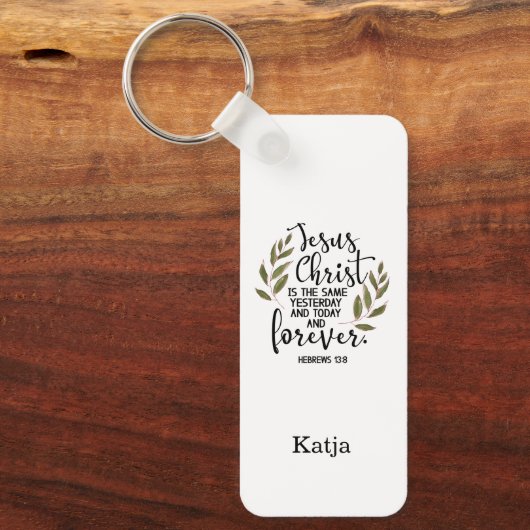 Bijbelvers Rechthoekige Sleutelhanger (Voorkant)